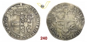 MANTOVA FERDINANDO CARLO GONZAGA-NEVERS (1669-1707) Scudo 1680. D/ Stemma coronato R/ Stemma araldico. MIR 729/3 Ag g 21,64 q.BB/MB