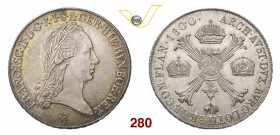MILANO FRANCESCO II (1792-1800) Crocione 1800. CNI 26 N.V. 486h Ag g 29,50 • Bella patina SPL/q.FDC