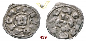 LUCCA ENRICO III, IV o V (1004-1024) Denaro. D/ Monogramma di Enrico R/ LVCA e EHNRICVS. MIR 109 Bellesia 2B (età di Enrico IV) Ag g 1,06 BB