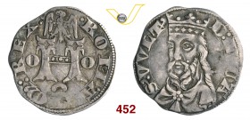 LUCCA SIGNORIA PISANA, a nome di Ottone IV (1342-1369) Grosso aquilino. D/ Monogramma di Ottone sormontato da aquiletta R/ Mezza figura del Volto Sant...