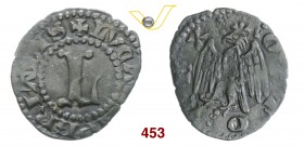 LUCCA SIGNORIA PISANA, a nome di Ottone IV (1342-1369) Aquilino piccolo. D/ Aquila coronata ad ali spiegate R/ Grande L. CNI 20/23 MIR 138 Bellesia pa...