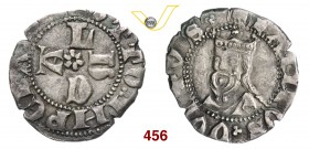 LUCCA REPUBBLICA (1369-1799) Grosso da 3 Soldi, 1387. D/ LVCA a croce R/ Il Volto Santo, coronato. CNI 38/39 MIR 142 Bellesia pag. 117, 5b (questo ese...