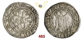 LUCCA REPUBBLICA (1369-1799) Grosso da 3 Bolognini, dopo il 1450, armetta Garzoni. D/ LVCA a croce ed al centro rosetta R/ Il Volto Santo, coronato, e...