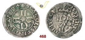 LUCCA REPUBBLICA (1369-1799) Grossetto da 2 Bolognini, dopo il 1450, armetta Fondora. D/ LVCA a croce R/ Il Volto Santo, coronato, di 3/4 a s. CNI - M...