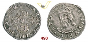 LUCCA REPUBBLICA (1369-1799) Grosso da 3 Bolognini, dopo il 1450, armetta Arnolfini. D/ LVCA a croce R/ Il Volto Santo, coronato, di 3/4 a s. MIR tipo...