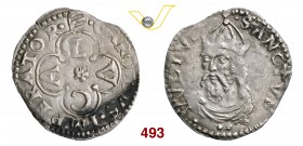 LUCCA REPUBBLICA (1369-1799) Grosso da 3 Bolognini, dopo il 1450, armetta Arnolfini. D/ LVCA a croce R/ Il Volto Santo, coronato, di 3/4 a s. CNI 228/...