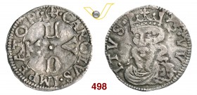 LUCCA REPUBBLICA (1369-1799) Grossetto da 2 Bolognini, dopo il 1450, armetta Burlamacchi. D/ LVCA a croce R/ Il Volto Santo, coronato, di 3/4 a s. MIR...