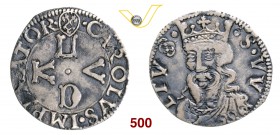 LUCCA REPUBBLICA (1369-1799) Grossetto da 2 Bolognini, dopo il 1450, armetta Bernardi. D/ LVCA a croce R/ Il Volto Santo, coronato, di 3/4 a s. MIR ti...