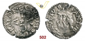 LUCCA REPUBBLICA (1369-1799) Grossetto da 2 Bolognini, dopo il 1450, armetta Arnolfini. D/ LVCA a croce R/ Il Volto Santo, coronato, di 3/4 a s. MIR t...