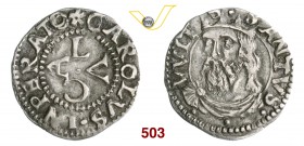 LUCCA REPUBBLICA (1369-1799) Grossetto da 2 Bolognini, dopo il 1450, senza armetta. D/ LVCA a croce R/ Il Volto Santo, coronato, di 3/4 a s. MIR tipo ...