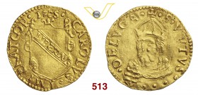 LUCCA REPUBBLICA (1369-1799) Scudo d'oro del sole, 1552, armetta Carincioni (?). D/ Stemma ornato R/ Il Volto Santo, coronato, di 3/4 a s. CNI - MIR -...