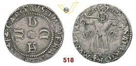 LUCCA REPUBBLICA (1369-1799) Santacroce da 15 bolognini, 1564. D/ LVCA a croce R/ Il Volto Santo, a figura intera, in croce. CNI - MIR 192 Bellesia pa...