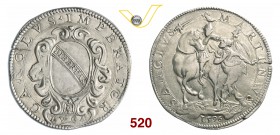 LUCCA REPUBBLICA (1369-1799) Ducatone, 1596. D/ Stemma coronato R/ San Martino, a cavallo, divide il mantello col povero. CNI - MIR 197/1 Bellesia pag...