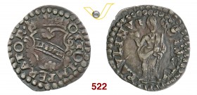 LUCCA REPUBBLICA (1369-1799) Soldo, XVII Sec. D/ Stemma coronato R/ Sa Paolino stante con pastorale. CNI 561/568 MIR 200 Mi g 2,07 BB