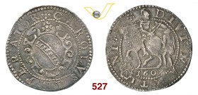 LUCCA REPUBBLICA (1369-1799) San Martino da 15 bolognini, 1607, armetta Serlunardi. D/ Stemma ornato R/ San Martino, a cavallo, divide il mantello col...