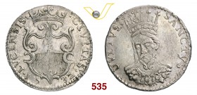 LUCCA REPUBBLICA (1369-1799) Barbone da 6 bolognini, 1732. D/ Stemma coronato e affiancato da due pantere R/ Il Volto Santo, coronato. CNI - MIR - Bel...