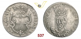 LUCCA REPUBBLICA (1369-1799) Barbone da 6 bolognini, 1733. D/ Stemma coronato e affiancato da due pantere R/ Il Volto Santo, coronato. CNI 770 MIR 224...