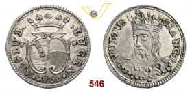 LUCCA REPUBBLICA (1369-1799) Grosso da 3 bolognini, 1766. D/ Stemma coronato R/ Il Volto Santo, coronato. CNI 861 MIR 230/4 Bellesia pag. 512, 90, b q...