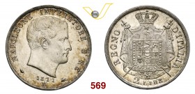 NAPOLEONE I, Imperatore (1804-1814) 2 Lire 1811 Milano “II° tipo”, puntali aguzzi. Pag. 37 Ag g 10,00 q.FDC/FDC