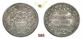 INNOCENZO XI (1676-1689) Piastra s.d., Roma D/ Stemma R/ Scritta entro corona. Munt. 37 Berman 2088 Ag g 31,94 SPL