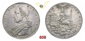 LEONE XII (1823-1829) Scudo romano 1825 A. III, Bologna. Pag. 117 Ag g 26,53 SPL