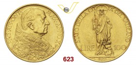 PIO XI (1929-1938) 100 Lire 1931 X, Roma. Pag. 614 Au g 8,80 Rara q.FDC