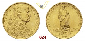 PIO XI (1929-1938) 100 Lire 1932 XI, Roma. Pag. 615 Au g 8,80 Rara • Hairlines q.FDC
