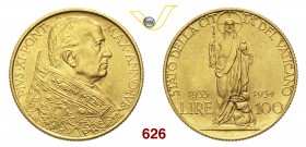 PIO XI (1929-1938) 100 Lire 1933-1934 Jub, Roma Pag. 616 Au g 8,80 FDC