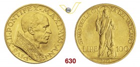 PIO XII (1939-1958) 100 Lire 1939 I, Roma. Pag. 705 Au g 5,20 Rara FDC