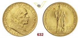 PIO XII (1939-1958) 100 Lire 1941 III, Roma. Pag. 707 Au g 5,18 Rara FDC