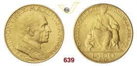 PIO XII (1939-1958) 100 Lire 1948 X, Roma. Pag. 714 Au g 5,21 Rara FDC