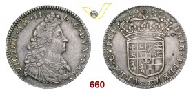 VITTORIO AMEDEO II (1675-1713) Lira 1690. MIR 863a Ag g 5,96 Molto rara • Bella patina BB÷SPL