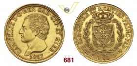 CARLO FELICE (1821-1831) 80 Lire 1827 Genova. MIR 1032g Pag. 29 Au g 25,83 BB+