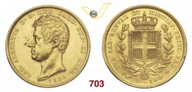 CARLO ALBERTO (1831-1849) 100 Lire 1834 Torino. MIR 1043e Pag. 139 Au g 32,25 BB/q.SPL