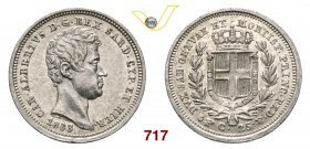 CARLO ALBERTO (1831-1849) 25 Centesimi 1833 Torino. Pag. 332 Ag g 1,27 Rara SPL/q.FDC