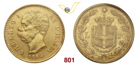 UMBERTO I (1878-1900) 20 Lire 1884 Roma. Pag. 580 MIR 1098i Au Molto rara • Sigillata SPL da Numismatica Leonessa/Filisina