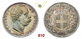 UMBERTO I (1878-1900) 2 Lire 1898 Roma. Pag. 599 MIR 1102c Ag g 9,98 Rara SPL