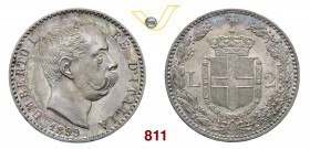 UMBERTO I (1878-1900) 2 Lire 1899 Roma. Pag. 600 MIR 1102d Ag g 9,99 SPL+