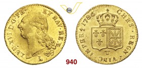 FRANCIA LUIGI XVI Doppio Luigi d'oro 1786 T, Nantes. Gad. 363 Au g 15,35 • Fondi brillanti SPL÷FDC