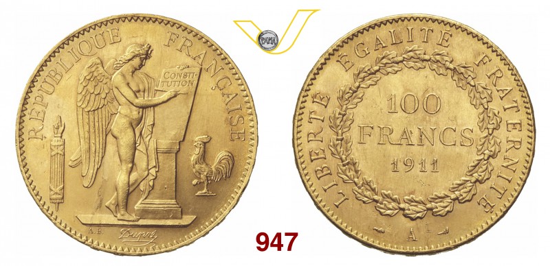 FRANCIA III REPUBBLICA (1870-1940) 100 Franchi 1911 A, Parigi. Gad. 1137a Fb. 59...