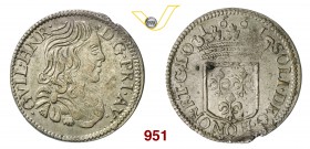 FRANCIA - Orange GUGLIELMO ENRICO DI NASSAU (1650-1702) Luigino 1660. Cammarano 306 Ag g 2,2 SPL