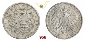GERMANIA - Brema 5 Marchi 1906. Kr. 251 Ag g 27,83 • Lievissimi hairlines al D/ SPL/q.FDC