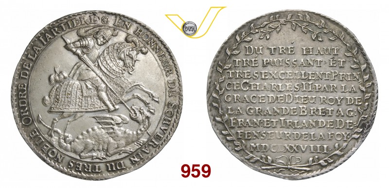 GERMANIA - Sachsen JOHANN GEORG II (1656-1680) Schautaler 1678 "Ordine della Gia...