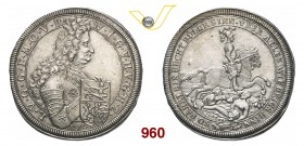 GERMANIA- Hohenlohe/Neuenstein/Neuenstein WOLFGANG JULIUS (1676-1698) Tallero 1697. Dav. 6831 Ag g 29,20 • Di grande freschezza, praticamente FDC
