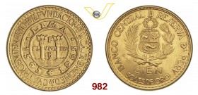 PERU' 100 Soles 1965. Fb. 83 Au g 46,80 q.FDC
