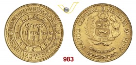 PERU' 50 Soles 1965. Fb. 84 Au g 23,40 q.FDC