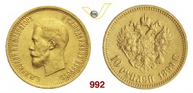 RUSSIA NICOLA II (1894-1917) 10 Rubli 1899. Fb. 179 Au g 8,60 q.SPL
