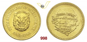 SIERRA LEONE 1/4 Golde 1966. Fb. 3 Au g 13,72 FDC