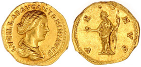 Aureus 164/169. Drap. Brb. r./VENVS. Venus steht l. 7,15 g. gutes vorzüglich. RIC 783. Calicó 2218.