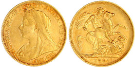 Sovereign 1895 M, Melbourne. 7,98 g. 917/1000. gutes sehr schön. Spink. 3875.